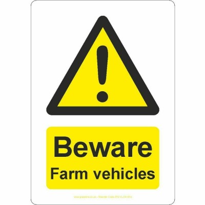 Beware Farm Vehicles Sign