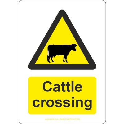 Cattle Crossing Sign