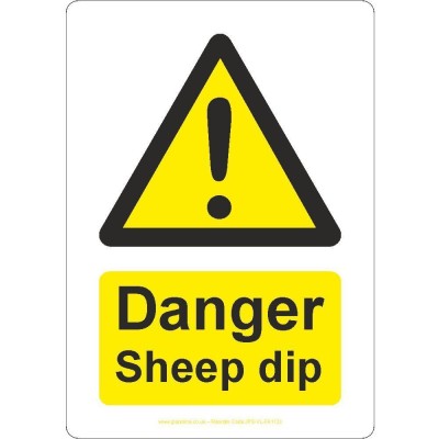 Danger Sheep Dip Sign