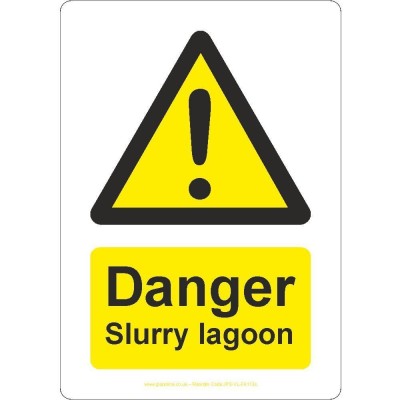 Danger Slurry Lagoon Sign