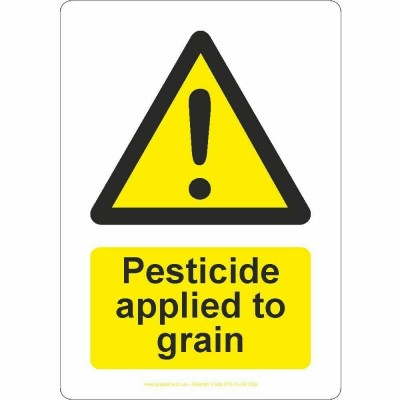 Pesticide Applied To Grain Sign