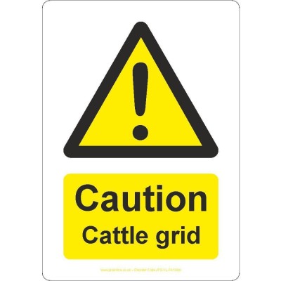 Caution Cattle Grid Sign